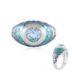Anillo en plata con Topacio azul cielo (Adela Silber)