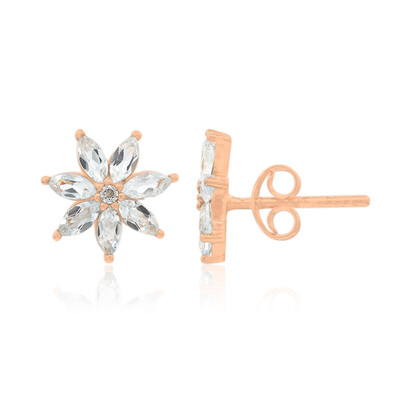 Pendientes en plata con Topacio azul cielo