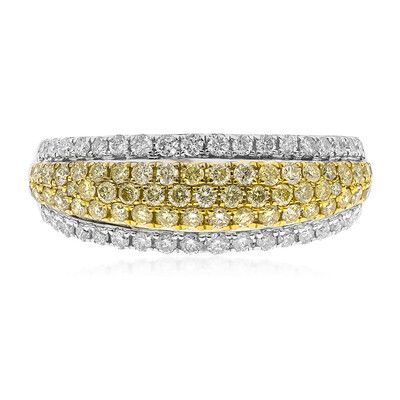 Anillo en oro con Diamante amarillo SI2 (CIRARI)