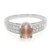 Anillo en plata con Escapolita ojo de gato