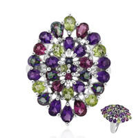 Anillo en plata con Amatista de Zambia