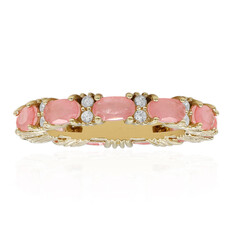 Anillo en plata con Cuarzo rosa pastel