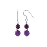 Pendientes en plata con Amatista de Zambia
