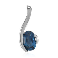 Colgante en plata con Topacio azul de Londres