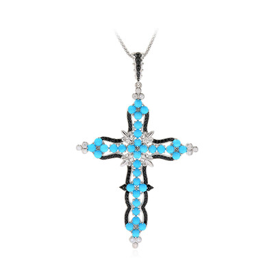 Collar en plata con Turquesa bella durmiente (Dallas Prince Designs)