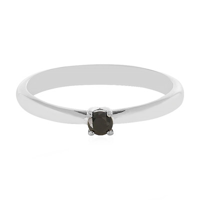 Anillo en plata con Diamante negro
