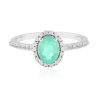 Anillo en plata con Esmeralda de Rusia