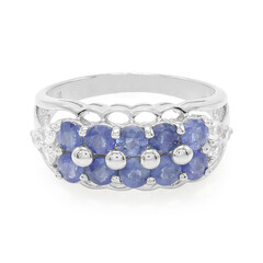 Anillo en plata con Zafiro de Kanchanaburi