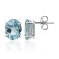 Pendientes en plata con Topacio azul cielo