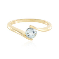 Anillo en oro con Aguamarina