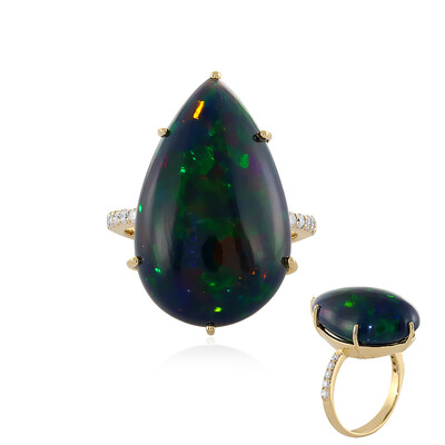 Anillo en oro con Ópalo de Mezezo (AMAYANI)