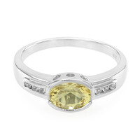 Anillo en plata con Berilo amarillo