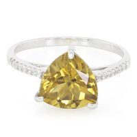 Anillo en plata con Cuarzo champán