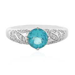 Anillo en plata con Apatita azul caribe