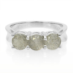 Anillo en plata con Espectrolita
