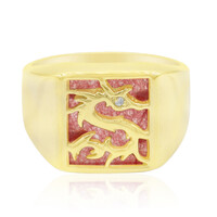 Anillo en plata con Jade rojo