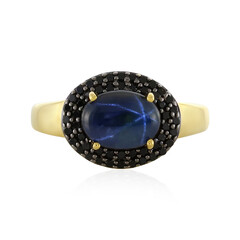 Anillo en plata con Zafiro estrella azul