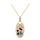 Collar en oro con Esmeralda de Zambia AAA (Adela Gold)