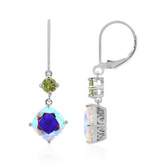 Pendientes en plata con Cuarzo Rayo de luna