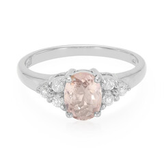 Anillo en plata con Turmalina cuprífera rosa