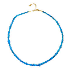 Collar en plata con Ópalo azul neón