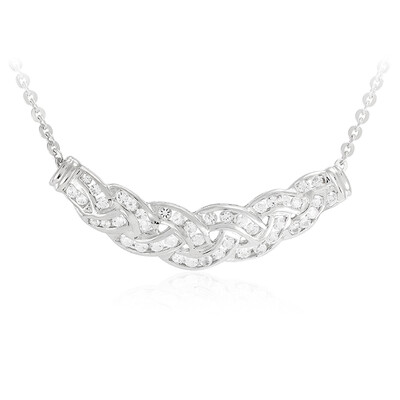 Collar en plata con Topacio blanco