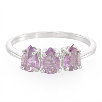 Anillo en plata con Zafiro de Ceilán púrpura no calentado