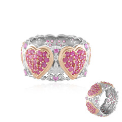 Anillo en plata con Zafiro rosado (Gems en Vogue)