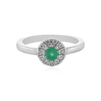 Anillo en plata con Esmeralda de Rusia