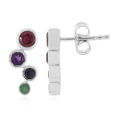 Pendientes en plata con Rodolita