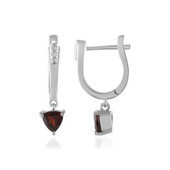 Pendientes en plata con Granate de Mozambique