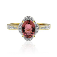 Anillo en oro con Turmalina rosa (Adela Gold)