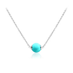 Collar en plata con Turquesa bella durmiente (Anne Bever)