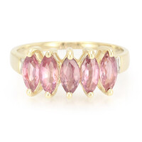 Anillo en oro con Zafiro Padparascha no calentado