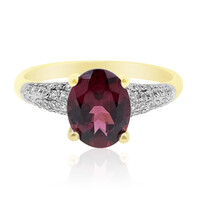 Anillo en oro con Rodolita frambuesa AAA (de Melo)