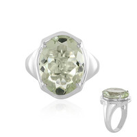 Anillo en plata con Amatista verde