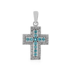 Colgante en plata con Apatita azul