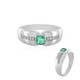 Anillo en plata con Esmeralda de Colombia