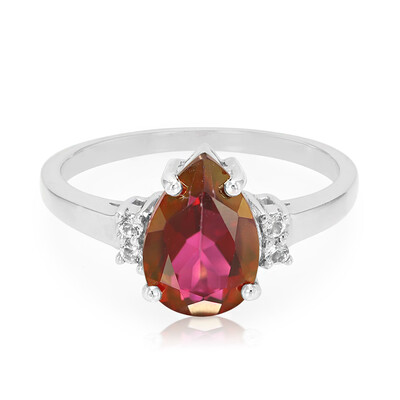 Anillo en plata con Topacio cereza