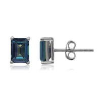 Pendientes en plata con Topacio Neptuno