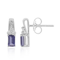 Pendientes en plata con Iolita