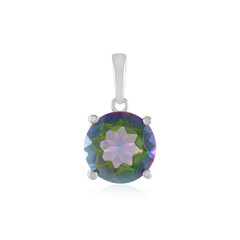 Colgante en plata con Cuarzo místico verde
