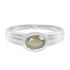Anillo en plata con Labradorita