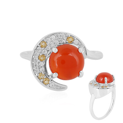 Anillo en plata con Cornalina