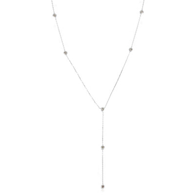 Collar en oro con Diamante champán VS1 (de Melo)
