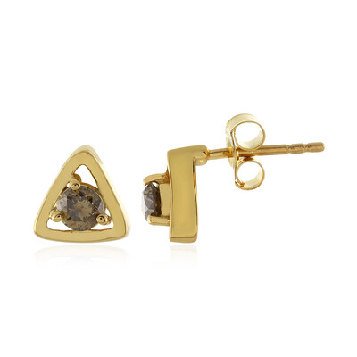 Pendientes en plata con Diamante I3 champán
