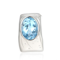 Colgante en plata con Topacio azul cielo