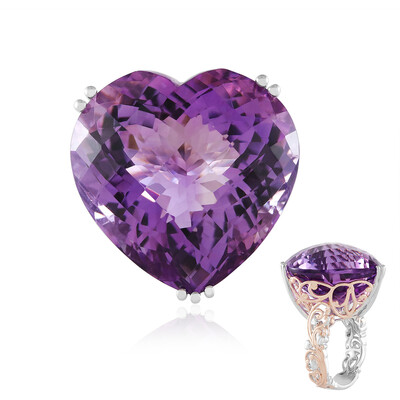 Anillo en plata con Amatista Rosa de Francia (Gems en Vogue)
