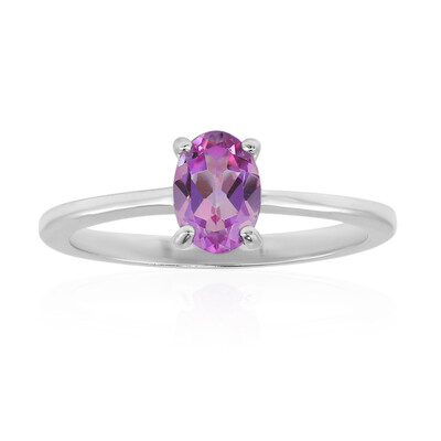 Anillo en plata con Topacio místico lila