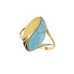 Anillo en plata con Turquesa